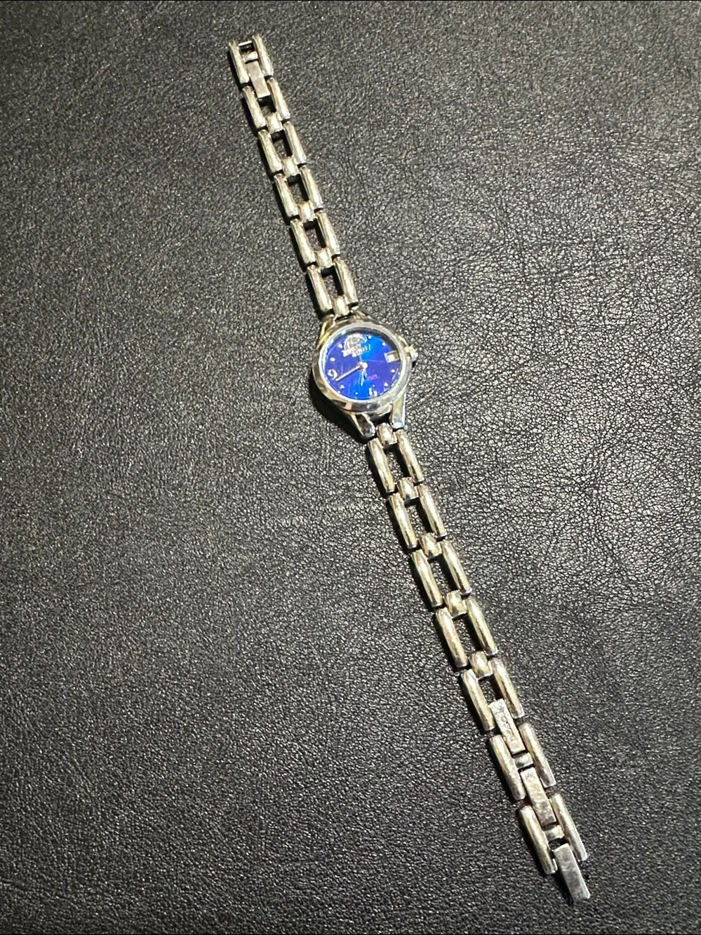 Fossil Boise State College Collection Silver Tone Link Watch
